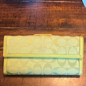 Coach Lime Green Wallet